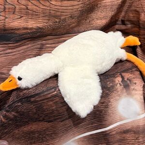 Plush White Duck Toy with Orange Beak